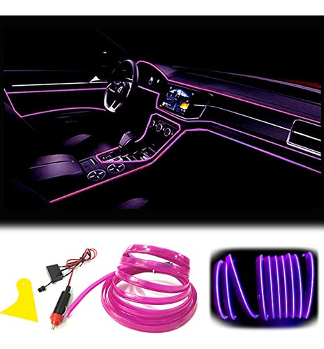 Kalakila Purple El Wire, 5m/16.4ft Neon Tubes Lights Kits Dc