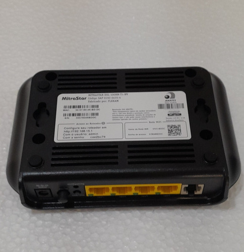 Modem Mitrastar Modelo Dsl 100hn-t1nv Preto (Usado)