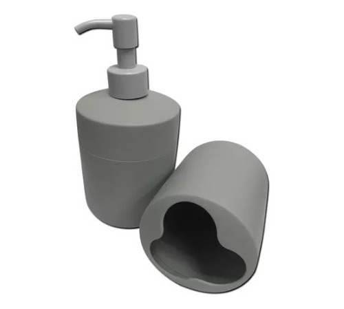 Set Baño Dispenser + Portacepillo Tienda Mamá Al Mando