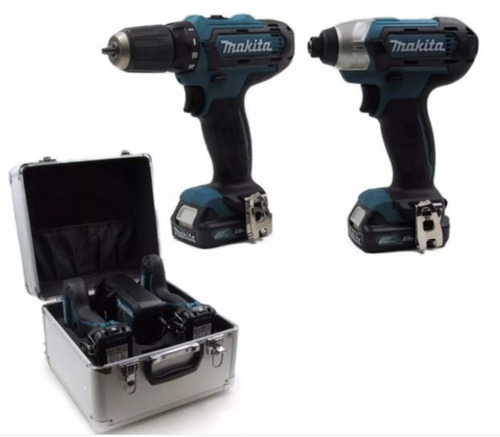 Atornillador + Taladro Percutor Batería 12v Makita Clx202sax