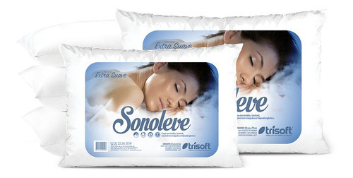 Kit C/ 2 - Travesseiros - Extra Suave - Sonoleve - Trisoft