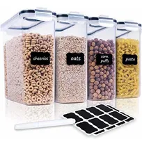 Comprar Juego De Recipientes Para Cereales, 4 Recipientes Herméticos