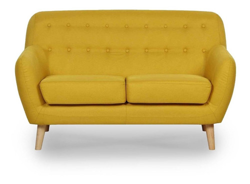 Arthur Loveseat Diseño Escandinavo 2 Personas Amarillo