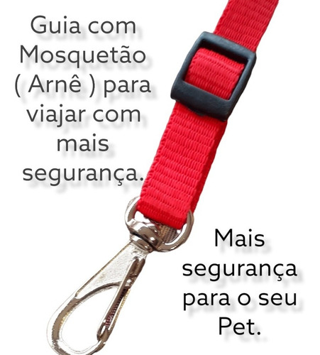 Bolsa para Transportar Cachorro e Gato Viagem de Avião Gol Cor Vermelho