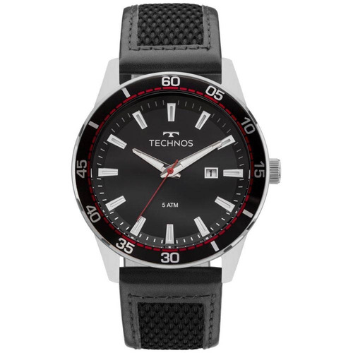 Relogio Technos Masculino Couro Racer Esportivo Original A Prova Dagua Com Garantia De Fabrica E Nota Fiscal 2115mmz/0p