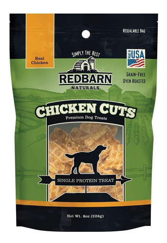 Redbarn Chicken Cuts Premium Dog Treats | 8 Oz Resealable Ba