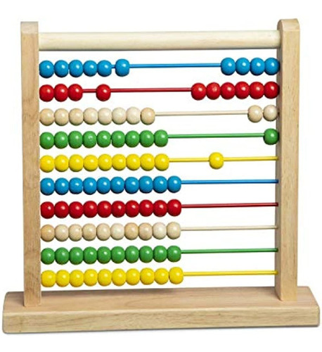 Melissa & Doug Abacus - Juguete Educativo Clásico De Madera 