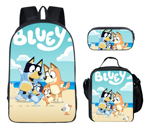 Bluey - Juego De Mochila De 3 Piezas Para Niñas Y Niños P