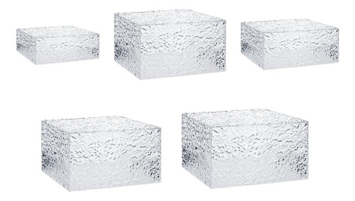 Acrylic Cube Display Box Riser For Table Display 5 Piece Set