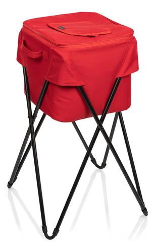 Enfriador Para Fiestas De Acampada Con Soporte, (rojo)