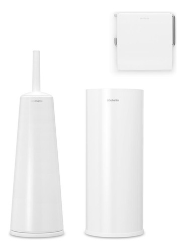 Set De 3 Accesorios De Baño Renew White