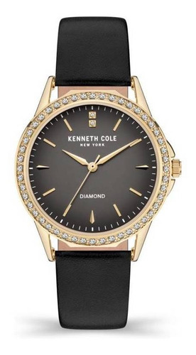 Kenneth Cole - Reloj Análogo Kcwla2180803 Mujer Color de la correa Negro Color del bisel Negro Color del fondo Negro