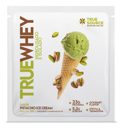 Sachê True Whey Proteína Pistache Ice Cream True Source 32g