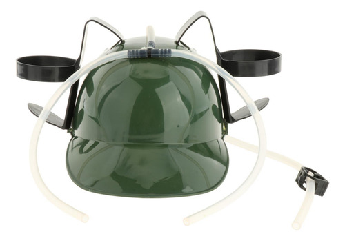 Casco Para Beber Ajustable Con Soporte Para Latas De Paja