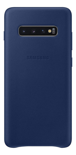 Samsung Galaxy S10 Funda De Cuero Azul Marino