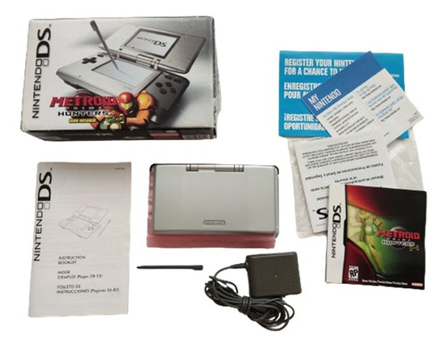 Nintendo Ds Fat Silver Y Negro Nuevo Metroid + Caja Original