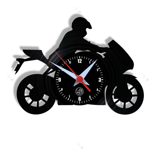 Relógio De Parede Vinil - Moto Esporte Velocidade