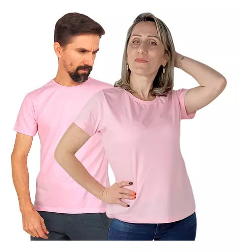 Kit 2pçs Ele E Ela Camiseta Masculina Blusa Feminina Algodão