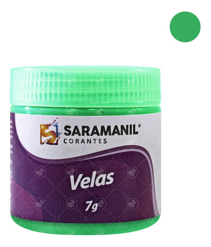 Corantes Fluorescente Vela Saramanil Anilina Verde Alface 7g