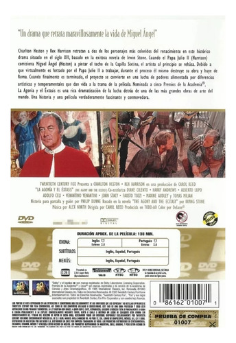 La Agonia Y El Éxtasis Con Charlton Heston Dvd