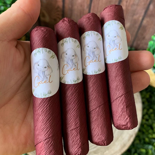 Charutos De Chocolate Personalizado Maternidade 100 Unidades Chocolate