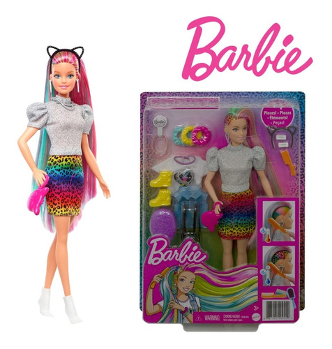 Muñeca Barbie Leopardo 