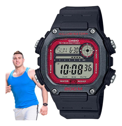 Relógio Casio Masculino Digital Standard Preto Dw-291h-1bvdf