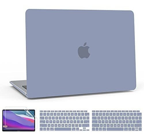 Carcasa+2 Fundas Teclado+prot. Pantalla Macbook Air Lavanda