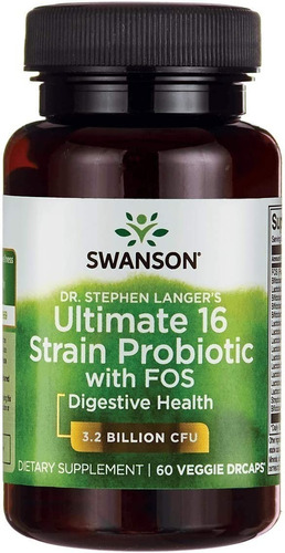 Swanson | Ultimate 16-strain Probiotic Fos | 3.2bll | 60 Cap