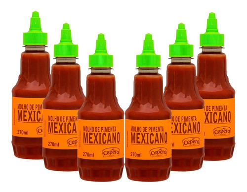 Molho De Pimenta Mexicano 270ml Cepêra - 6 Unidades