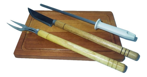 Set Asador Juego Parrillero 4 Piezas 