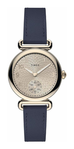 Reloj Mujer Timex Tw2t88200vq Cuarzo 33mm Pulso Azul En