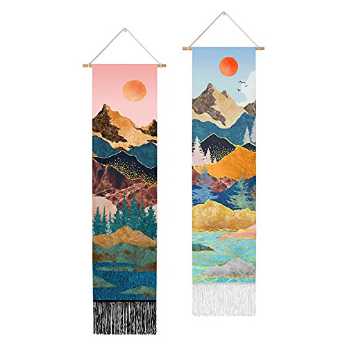 Tapiz Largo  Mountain Tapestry , Tapiz Vertical De  Eza...