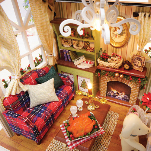 Mor Kit De Casa De Muñecas Diy: Modelo De Casa En Miniatura