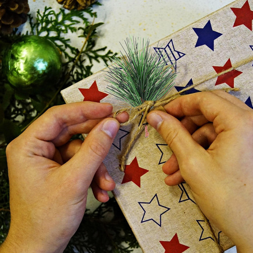 Árbol De Navidad Con Ramas De Pino Con Simulación Navideña,