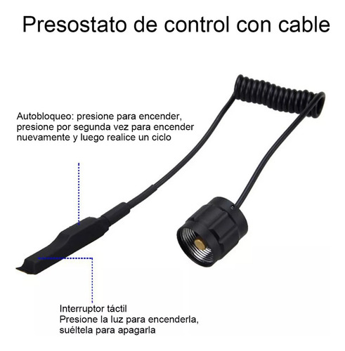 Lanterna De Rifle De Alto Lúmen Com Suporte Picatini C8