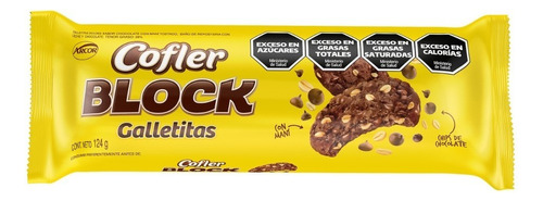 Galletitas Cofler Block cookies chocolate y mani Arcor