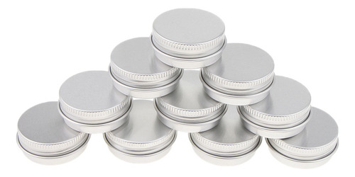 20 Piezas Aluminio Envase Redondo Estaño De Cosméticos