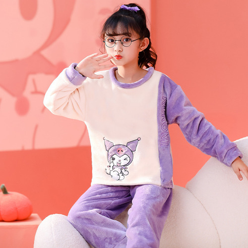 Traje De Franela De Dibujos Animados Para Niña De Otoño E In