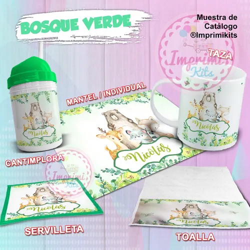 Diseños Plantillas Para Sublimar Set De Jardin Bosque Verde