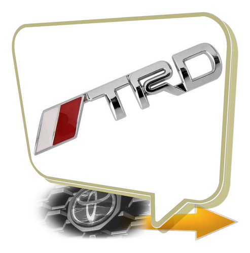 Trd Insignia Metalica Cromada 3m Toyota Hilux Tuningchrome