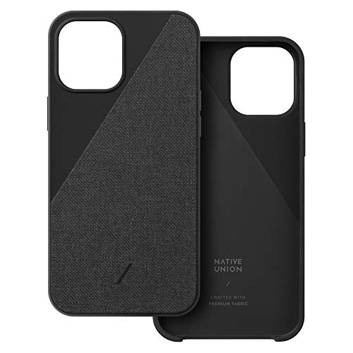 Funda Para iPhone 12 Pro Max Negro Premium Woven Fabric-02