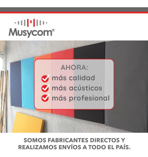 Paneles Acusticos Decorativos 4u (colores Y Medidas) Musycom