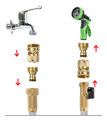 Conector Rápido De 3/4 Conector De Manguera Resistente