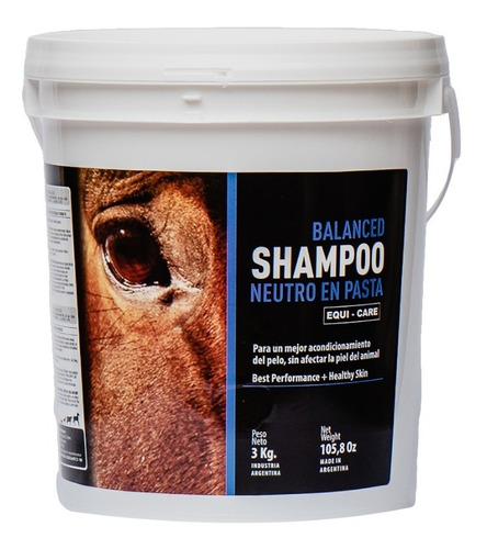 Imagen 1 de 3 de Shampoo Para Caballos Neutro Solido 3kg Equi Care 