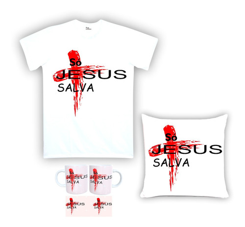Kit Camiseta, Almofada E Caneca Religião 09