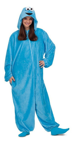 Pijama Kigurumi Come Galletas Adulto  Azul Mameluco