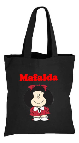 Totebag Mafalda  Estampado Diseño Mafalda   35 X 40 Cm