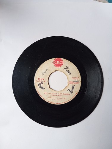 Vinilo Single De Ginette Acevedo -- No Quiero Ser ( N97 (Usado)