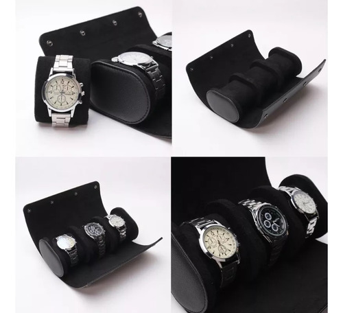 · Rollo De Reloj Con 3 Ranuras, Estuche De Viaje, Reloj De
